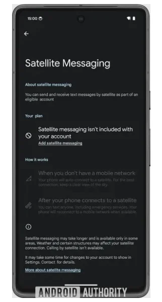 Android 15 kan göra det möjligt att skicka meddelande via sattelit