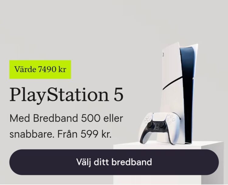 Hett tips: Tele2 erbjuder åter igen Playstation 5 på köpet