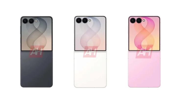 Vikt och enstaka mått för Samsung Galaxy Z Flip 8 läcker